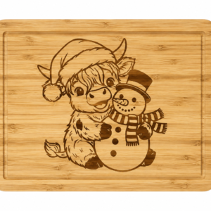 Highland Cow Christmas Chopping Board 🐮🎄