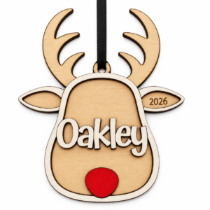 Personalised Reindeer Christmas Ornament 🦌🎄