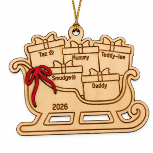 Personalised Sleigh Christmas Ornament 🎄🛷