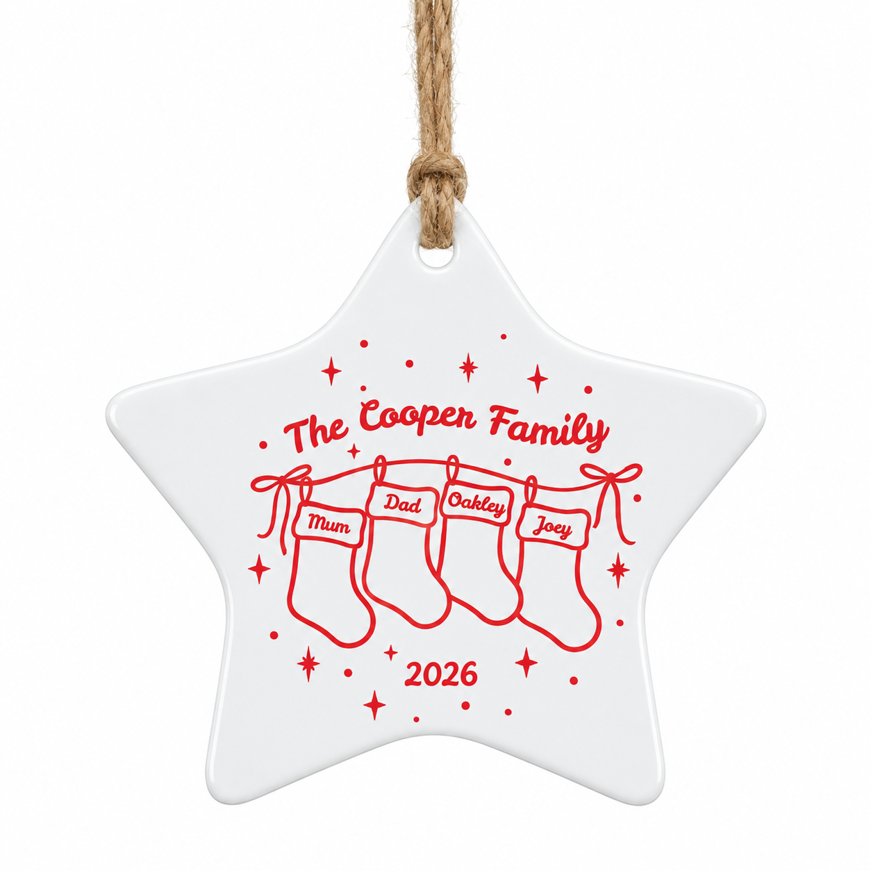 Personalised Christmas Star Ornament ⭐🎄